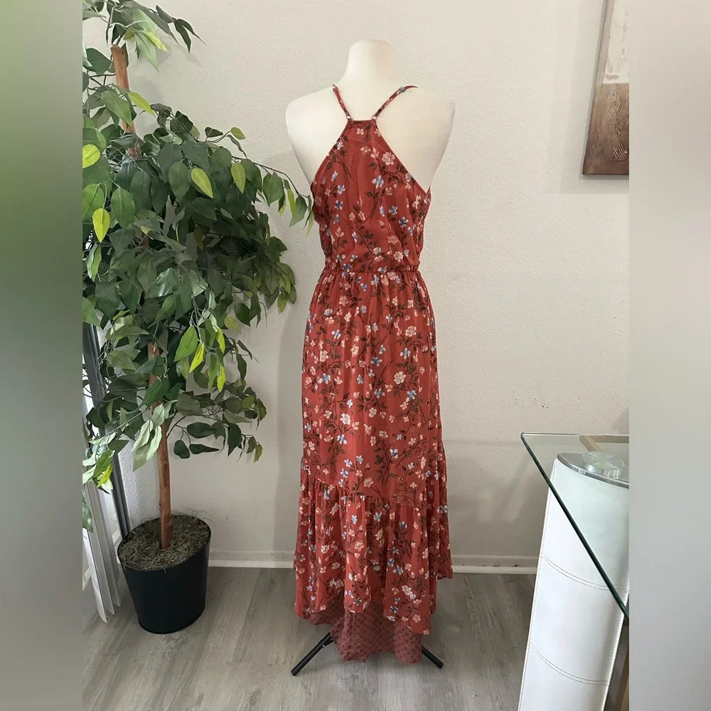 Stunning Abercrombie & Fitch floral maxi dress two floral patterns boho  Sz S - Picture 4 of 6